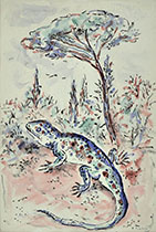 A GECKO IN A MEDITERRANEAN GARDEN